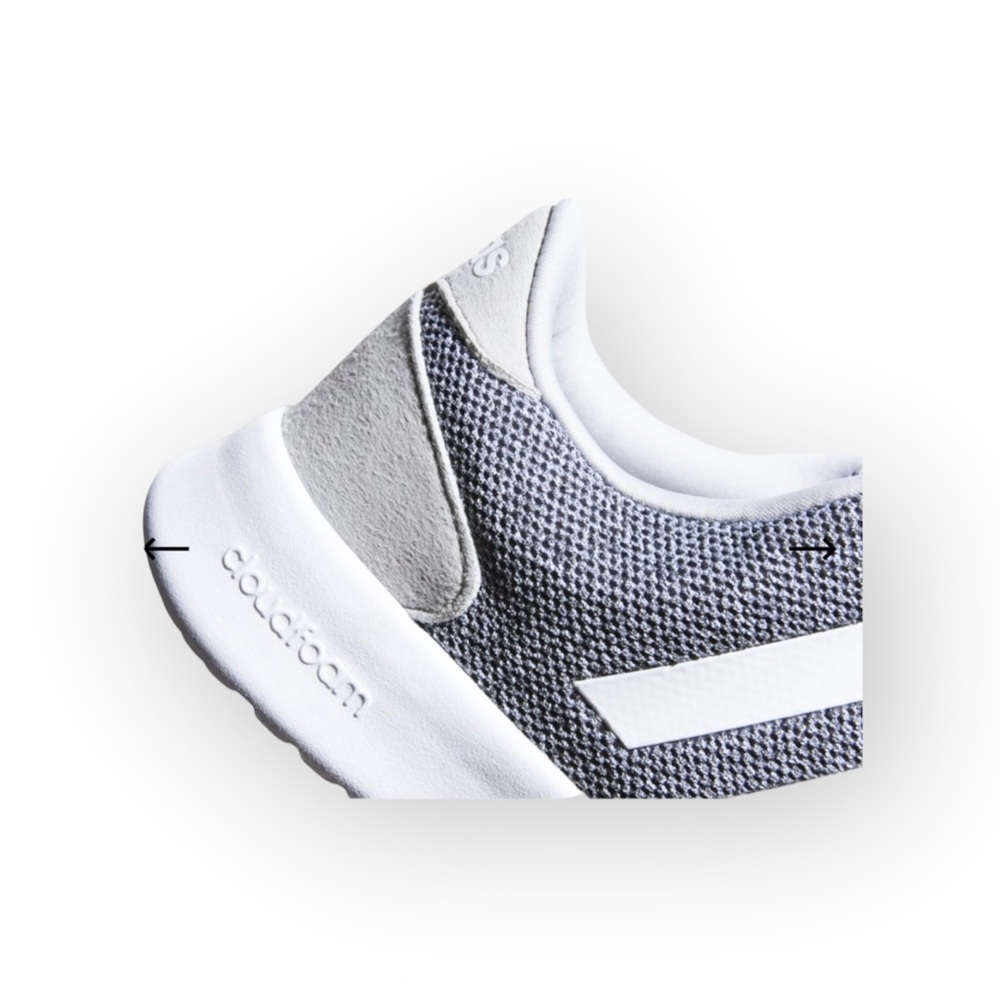 adidas ☀︎︎ Cloudfoam QT Racer Sneakers ☀︎︎ Clear Onix / Cloud White ☀︎︎ Grey 8M - Picture 3 of 16